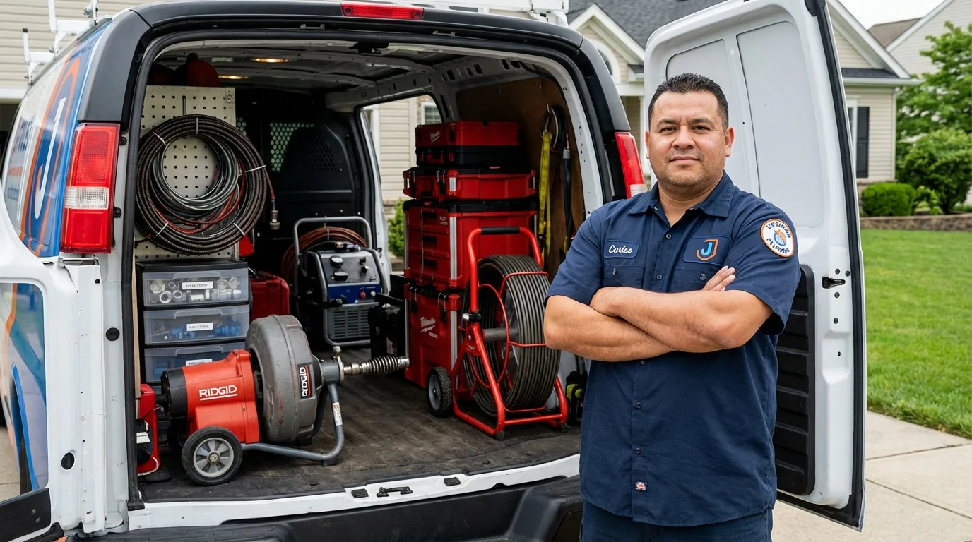 Professional drain cleaning equipment and Johns Plumbing LLC plumber in Lomita